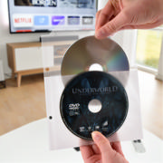 DVD Bundle, 50 Double DVD Sleeves with Felt, 2 DVD Binders
