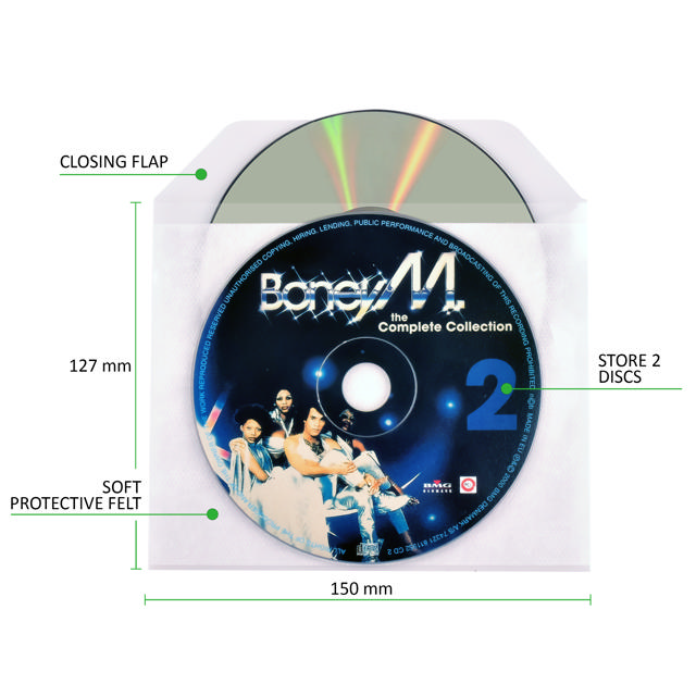 Double CD Sleeves with Felt