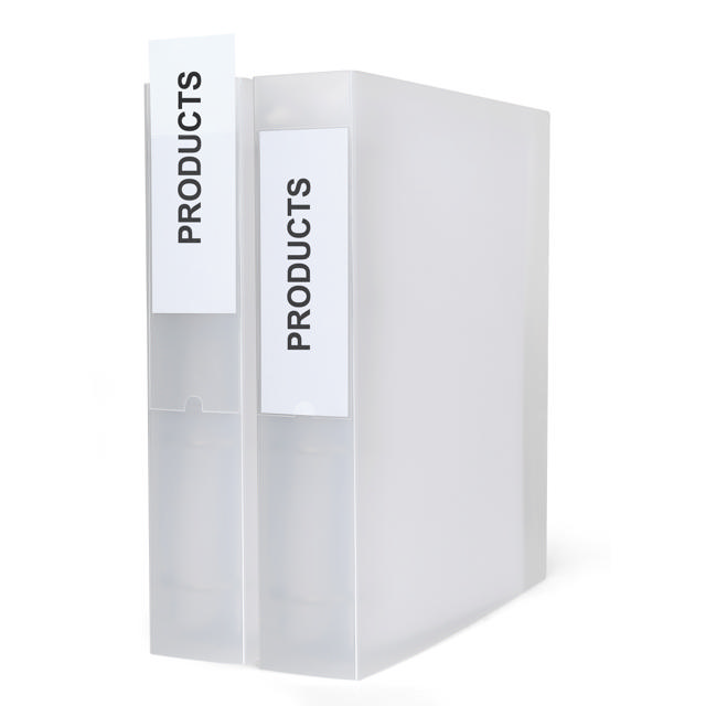 Self-adhesive Label Holder, Permanent, 25 x 75 mm, with Printable Inserts