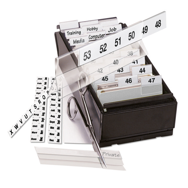 3L Self-adhesive Resizable Index Strip, Permanent, Preprinted A-Z/1-53/JAN-DEC, 10 x 150 mm