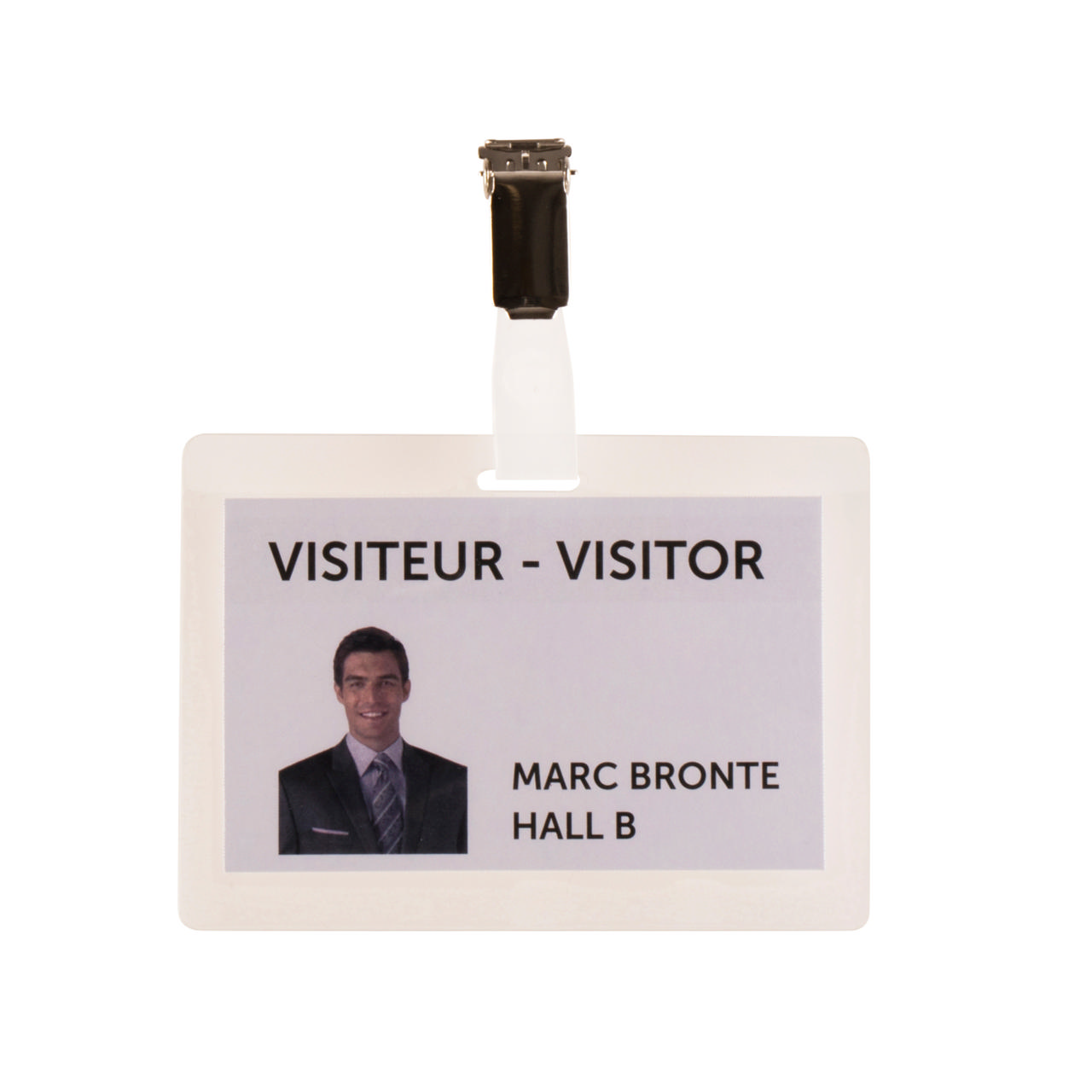 Self Laminating Badge, with Clip, Horizontal