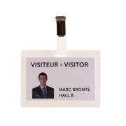 Self Laminating Badge, with Clip, Horizontal
