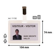 Self Laminating Badge, with Clip, Horizontal