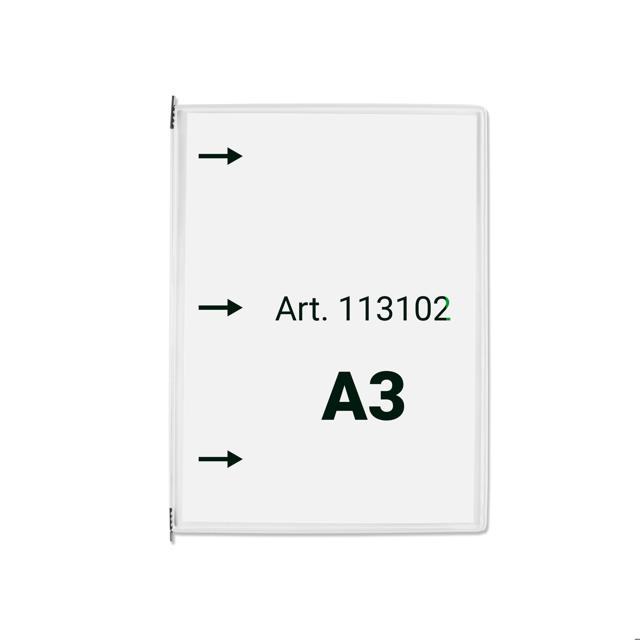 Tarifold Pivoting Pocket, A3, Portrait, Left Side Loading