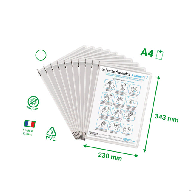 Tarifold Antimicrobial Pivoting Pocket, A4, Portrait