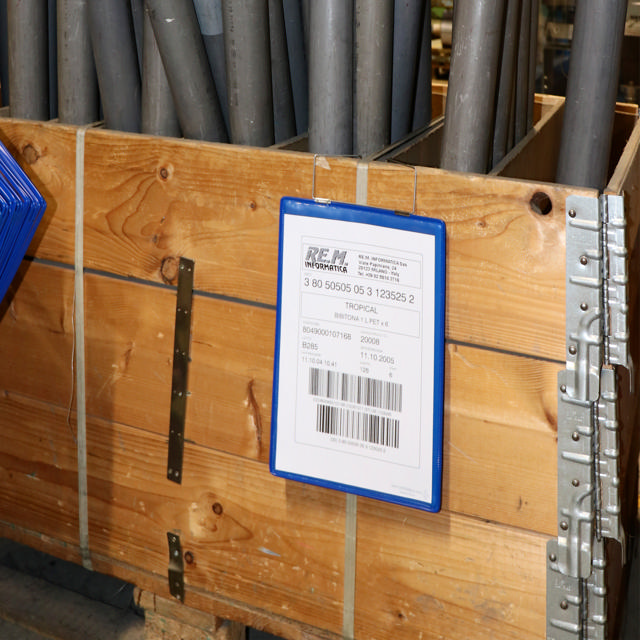 Hanging Reinforced Logistic ID Pocket, A4, Portrait, Side Loading