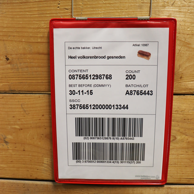 Hanging Reinforced Logistic ID Pocket, A4, Portrait, Side Loading