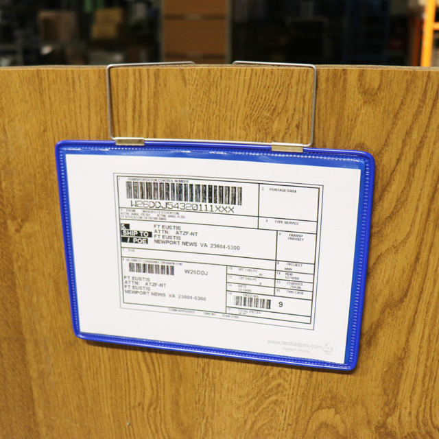 Hanging Reinforced Logistic ID Pocket, A4, Landscape, Side Loading