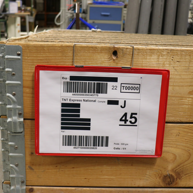 Hanging Reinforced Logistic ID Pocket, A4, Landscape, Side Loading