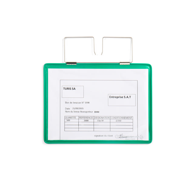 Hanging Reinforced Logistic ID Pocket, A5, Landscape, Side Loading