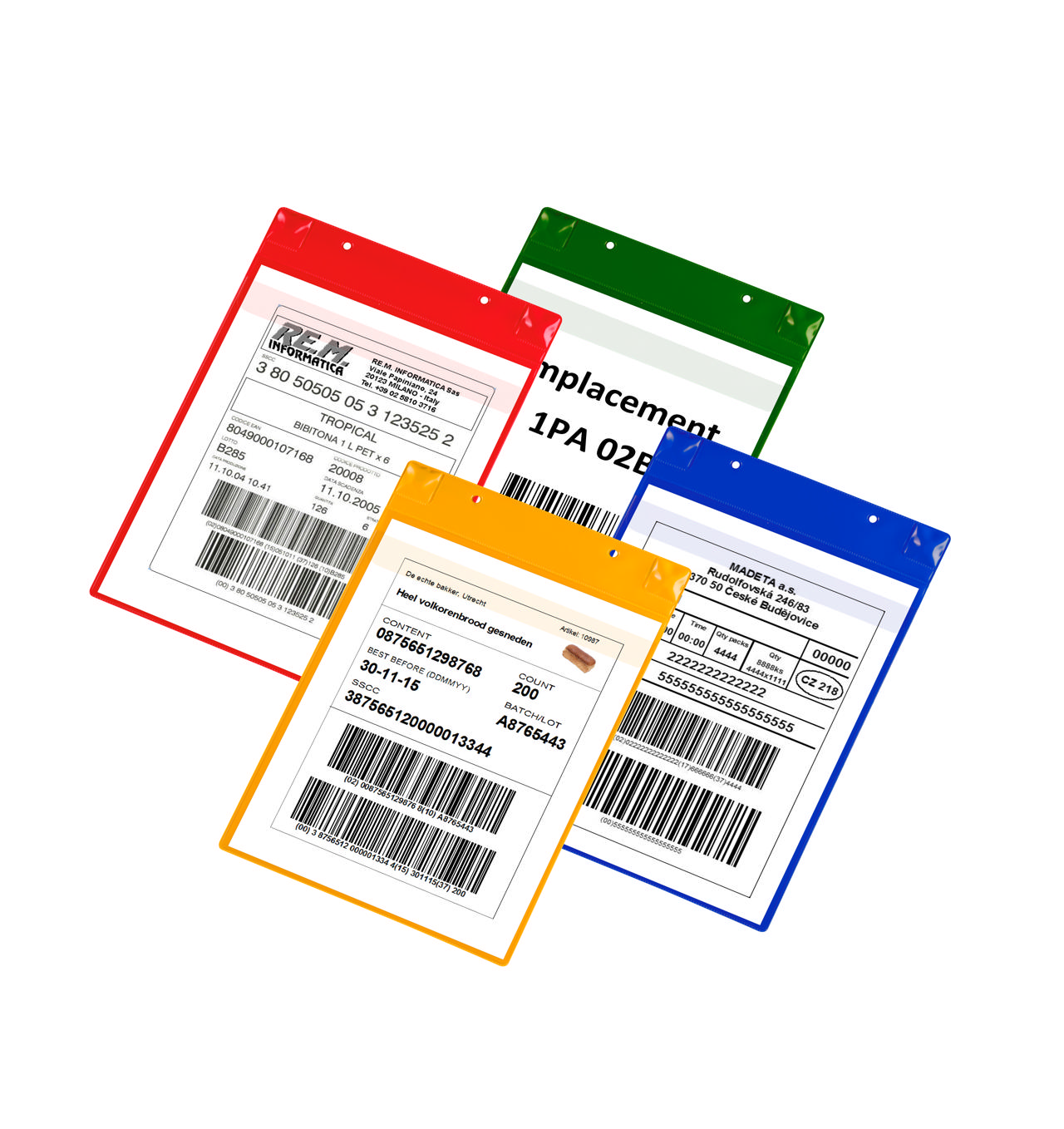 Magnetic Logistic ID Pocket, with Neodymiums and Flap, A4, Portrait