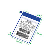 Magnetic Logistic ID Pocket, with Neodymiums and Flap, A4, Portrait
