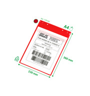 Magnetic Logistic ID Pocket, with Neodymiums and Flap, A4, Portrait