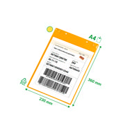 Magnetic Logistic ID Pocket, with Neodymiums and Flap, A4, Portrait