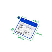 Magnetic Logistic ID Pocket, with Neodymiums and Flap, A4, Landscape