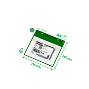 Magnetic Logistic ID Pocket, with Neodymiums and Flap, A4, Landscape
