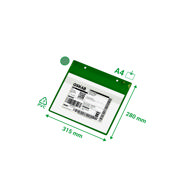 Magnetic Logistic ID Pocket, with Neodymiums and Flap, A4, Landscape