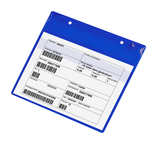 Magnetic Logistic ID Pocket, with Neodymiums and Flap, A5, Landscape