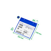 Magnetic Logistic ID Pocket, with Neodymiums and Flap, A5, Landscape