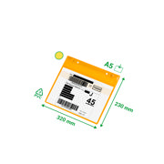 Magnetic Logistic ID Pocket, with Neodymiums and Flap, A5, Landscape