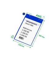 Magnetic Logistic ID Pocket, with Neodymiums and Flap, A4 XL, Portrait