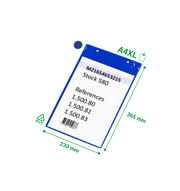 Magnetic Logistic ID Pocket, with Neodymiums and Flap, A4 XL, Portrait