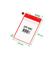 Magnetic Logistic ID Pocket, with Neodymiums and Flap, A4 XL, Portrait