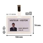 Self-laminating Badge, without Clip, Horizontal