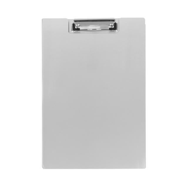 Clipboard with Flap, Aluminium, A4, Portrait