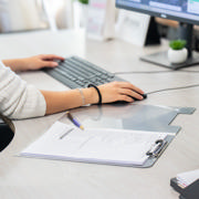 Clipboard with Flap, Aluminium, A4, Portrait
