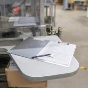 Clipboard with Flap, Aluminium, A4, Portrait