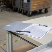 Clipboard with Flap, Aluminium, A4, Portrait