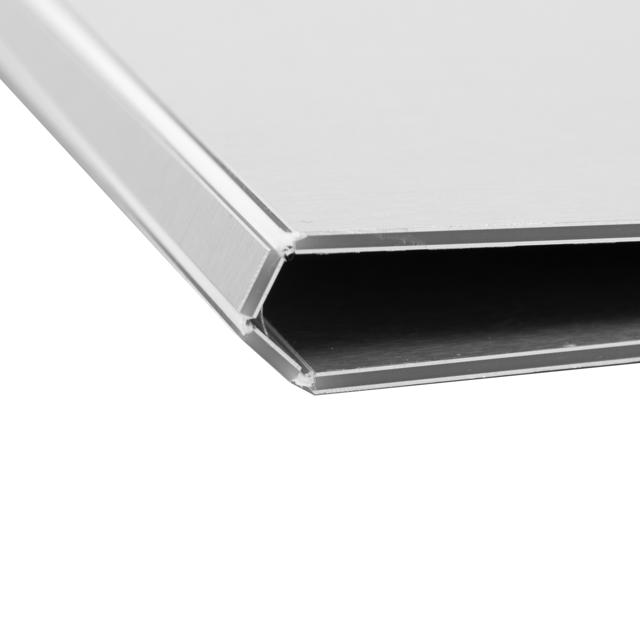 Clipboard with Flap, Aluminium, A4, Portrait