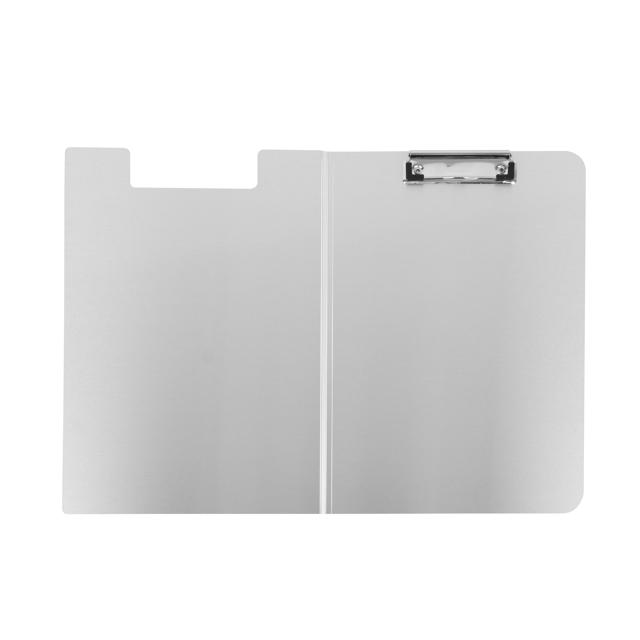 Clipboard with Flap, Aluminium, A4, Portrait