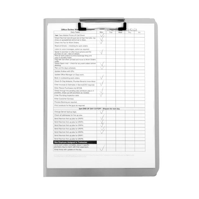 Clipboard with Flap, Aluminium, A4, Portrait