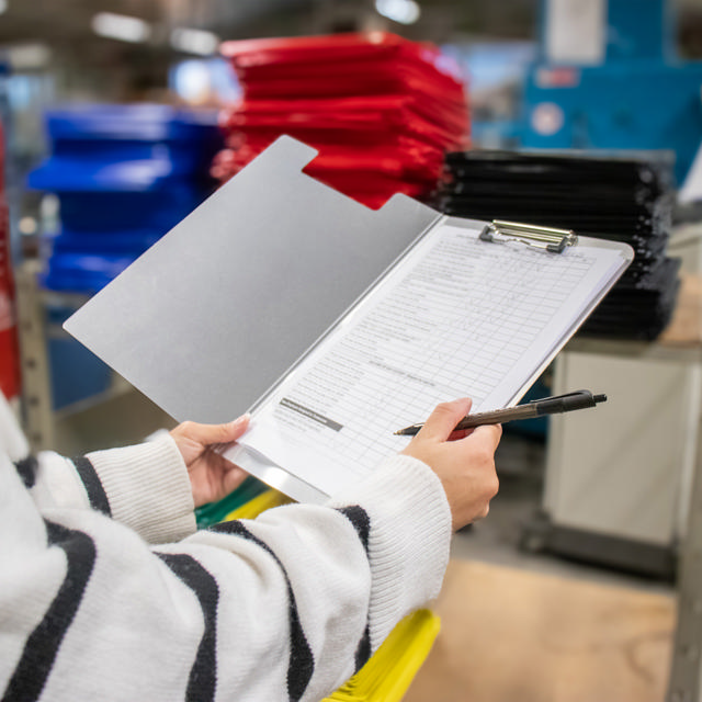 Clipboard with Flap, Aluminium, A4, Portrait