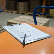 Clipboard with Flap, Aluminium, A4, Portrait