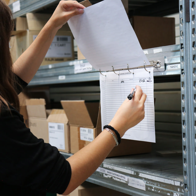 Magnetic 4-Ring Display Support, Aluminium, A4