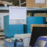 Magnetic 4-Ring Display Binder with Ledge, Aluminium, A4, Landscape