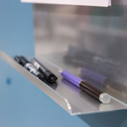 Magnetic 4-Ring Display Binder with Ledge, Aluminium, A4, Landscape