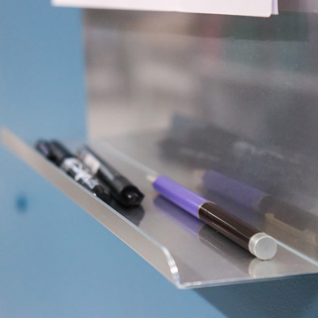 Magnetic 4-Ring Display Binder with Ledge, Aluminium, A4, Landscape