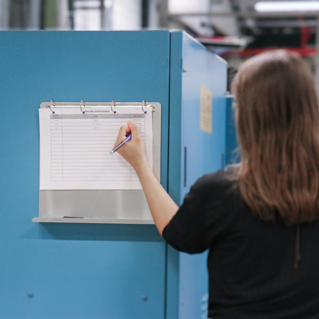 Magnetic 4-Ring Display Binder with Ledge, Aluminium, A4, Landscape