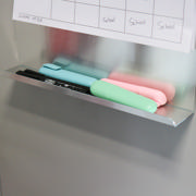 Magnetic 4-Ring Display Binder with Ledge, Aluminium, A4, Landscape