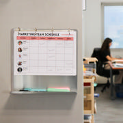 Magnetic 4-Ring Display Binder with Ledge, Aluminium, A4, Landscape