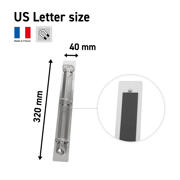 Magnetic 3-Ring Display Support, Aluminium, US Letter size