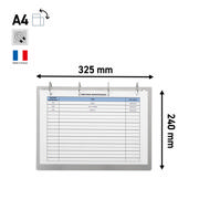 4-ring Display Binder, with Magnetic Attachment, Aluminium, A4, Landscape
