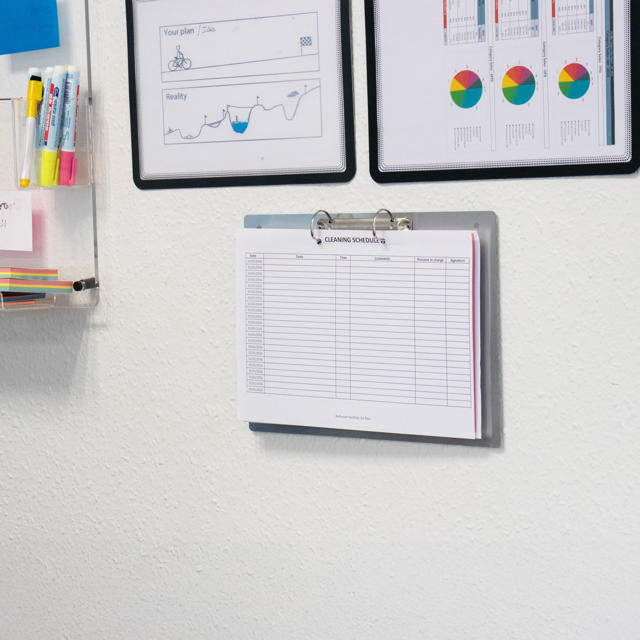 2-ring Display Binder, with Magnetic Attachment, Aluminium, A4, Landscape