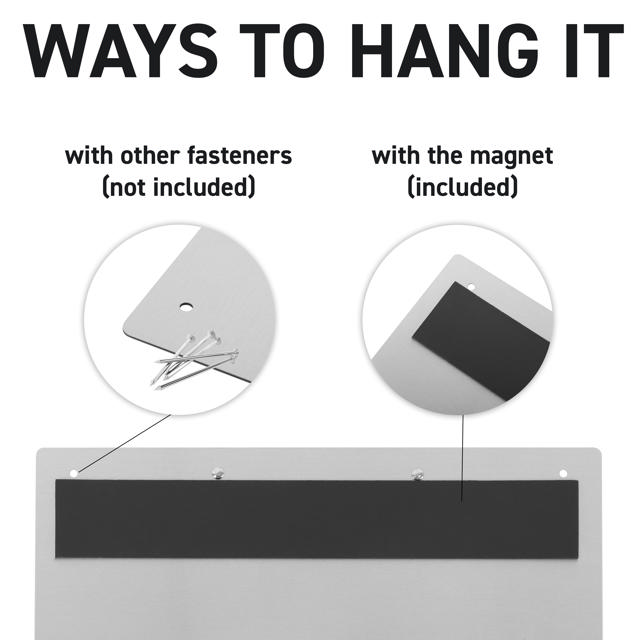 2-ring Display Binder, with Magnetic Attachment, Aluminium, A4, Landscape