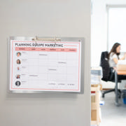 2-ring Display Binder, with Magnetic Attachment, Aluminium, A4, Landscape