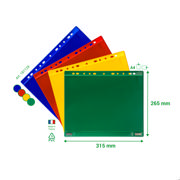 Magnetic Perforated Pocket, Neodymium Magnets, Double-sided, A4